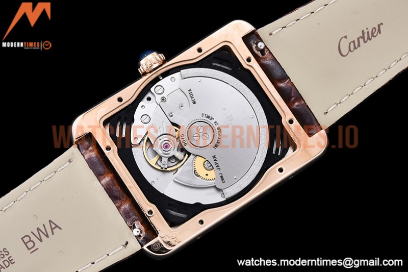 Cartier - Tank Solo Brn-C RG/LE White TWF Miyota 9015