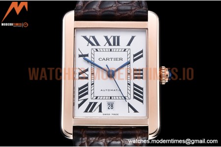 Cartier - Tank Solo Brn-C RG/LE White TWF Miyota 9015
