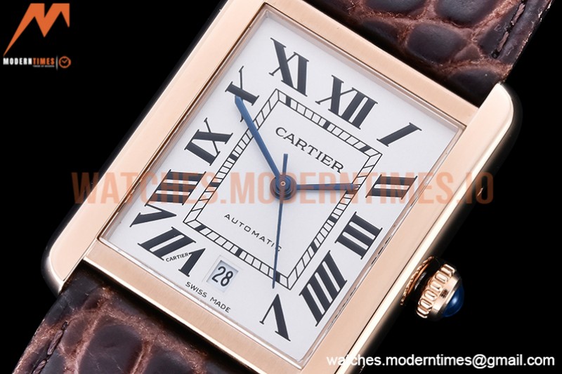 Cartier - Tank Solo Brn-C RG/LE White TWF Miyota 9015