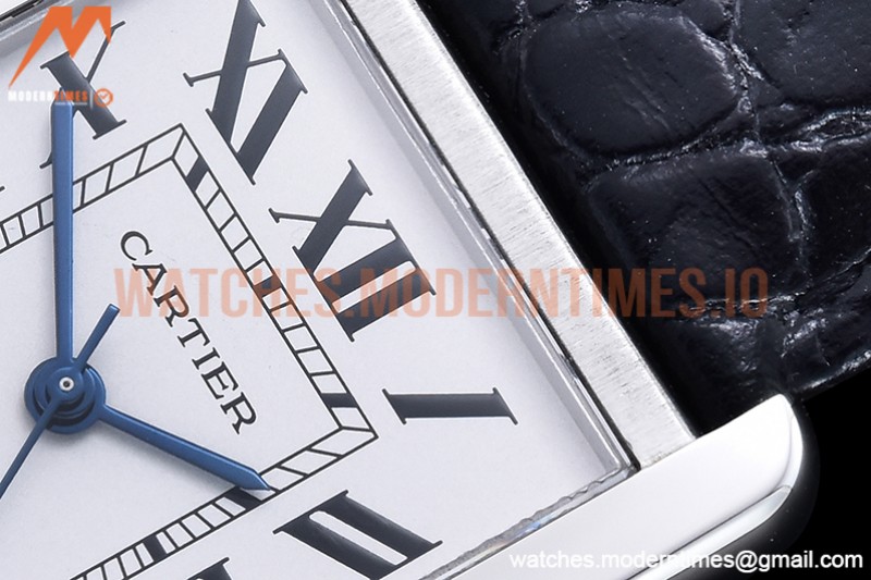 Cartier - Tank Solo Blk-C SS/LE White TWF Miyota 9015