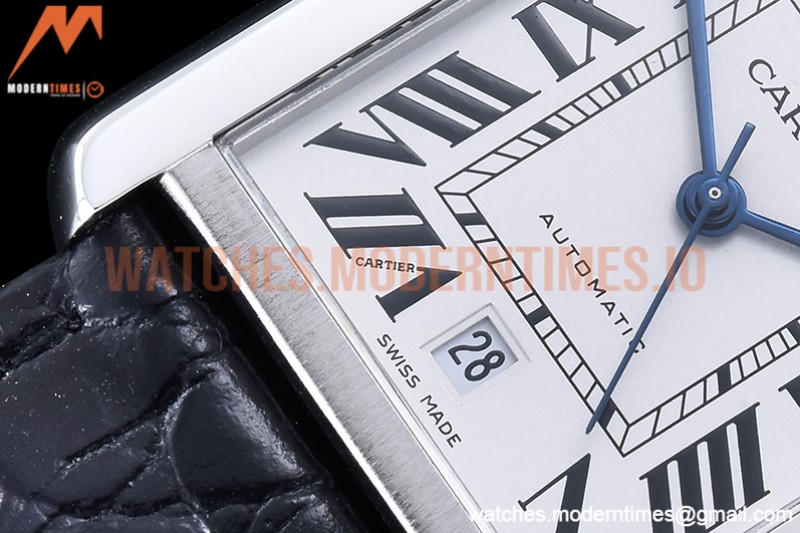 Cartier - Tank Solo Blk-C SS/LE White TWF Miyota 9015