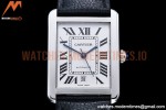 Cartier - Tank Solo Blk SS/LE White TWF Miyota 9015
