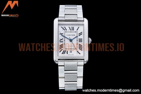 Cartier - Tank Solo SS/SS White TWF Miyota 9015