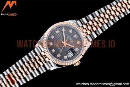 Rolex - DJ 36mm Jub Flt 904L RG/SS P-Grey/Dia VSF VS3235