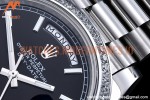 Rolex - DayDate 40mm Flt Dia SS/SS Black/Stk GSF A2836 Mod