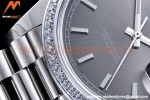 Rolex - DayDate 40mm Flt Dia SS/SS Grey/Stk GSF A2836 Mod