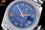 Rolex - DayDate 40mm Flt Dia SS/SS Blue/Rm GSF A2836 Mod