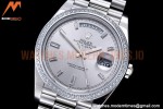 Rolex - DayDate 40mm Flt Dia SS/SS Silv/Dia GSF A2836 Mod