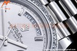 Rolex - DayDate 40mm Flt Dia SS/SS Silv/Dia GSF A2836 Mod