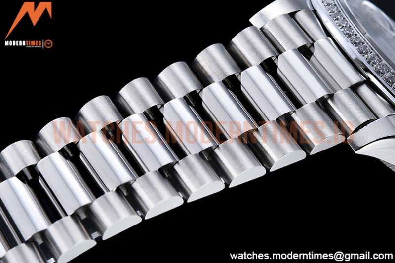 Rolex - DayDate 40mm Flt Dia SS/SS L-Blue/Dia GSF A2836 Mod