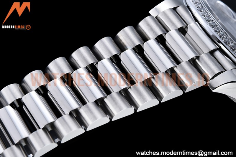 Rolex - DayDate 40mm Flt Dia SS/SS P-Met/Dia GSF A2836 Mod