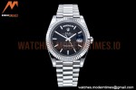 Rolex - DayDate 40mm Flt SS/SS Black/Stk GSF A2836 Mod