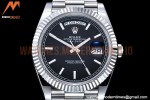 Rolex - DayDate 40mm Flt SS/SS Black/Stk GSF A2836 Mod