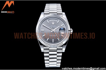 Rolex - DayDate 40mm Flt SS/SS Grey/Stk GSF A2836 Mod