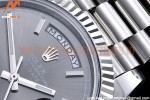 Rolex - DayDate 40mm Flt SS/SS Grey/Stk GSF A2836 Mod