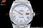 Rolex - DayDate 40mm Flt SS/SS White/Rm GSF A2836 Mod