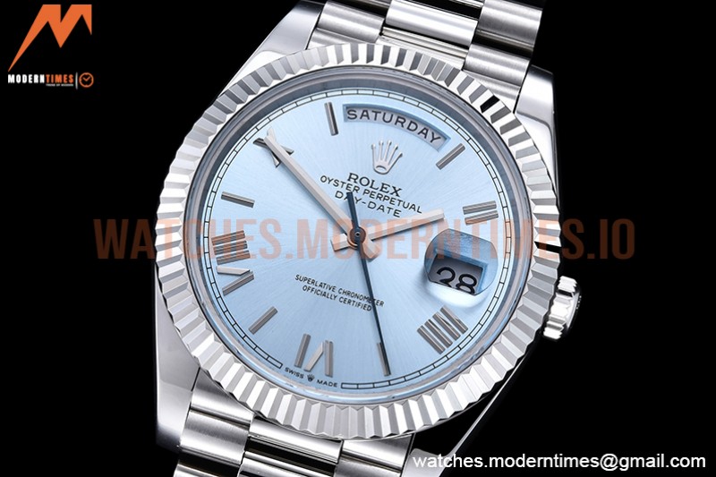 Rolex - DayDate 40mm Flt SS/SS L-Blue/Rm GSF A2836 Mod