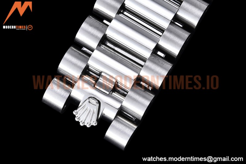 Rolex - DayDate 40mm Flt SS/SS Black/Dia GSF A2836 Mod