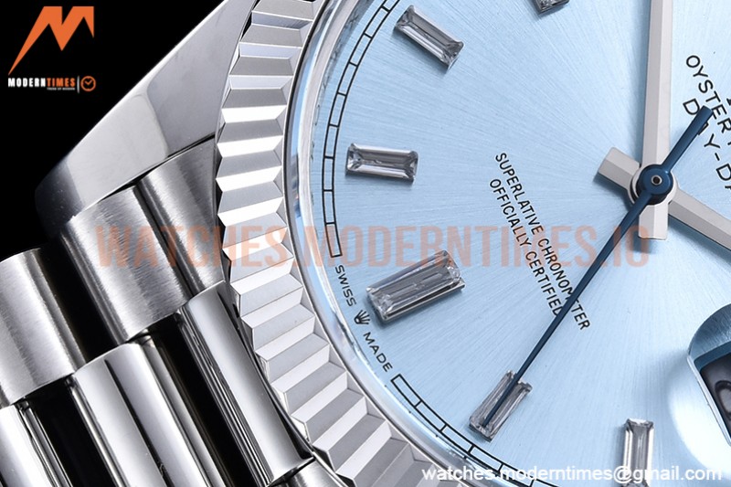 Rolex - DayDate 40mm Flt SS/SS L-Blue/Dia GSF A2836 Mod