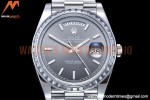 Rolex - DayDate 40mm Dia SS/SS Grey/Stk GSF A2836 Mod