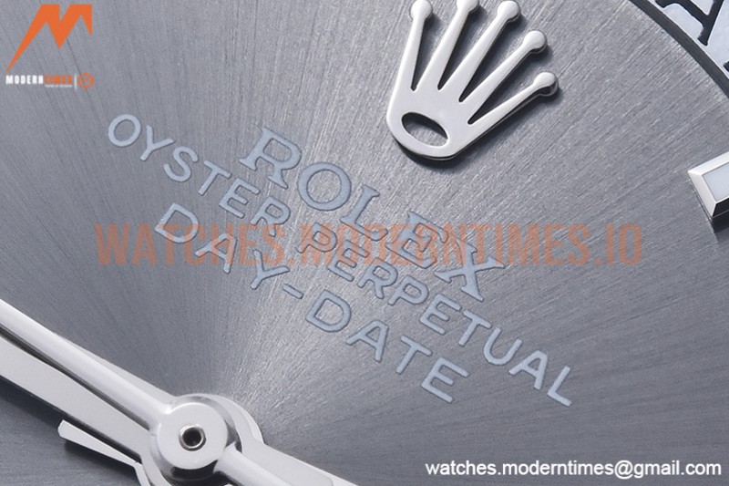 Rolex - DayDate 40mm Dia SS/SS Grey/Stk GSF A2836 Mod