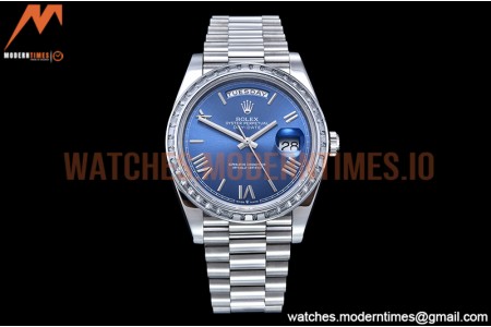 Rolex - DayDate 40mm Dia SS/SS Blue/Rm GSF A2836 Mod