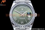 Rolex - DayDate 40mm Dia SS/SS Green/Rm GSF A2836 Mod