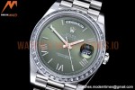 Rolex - DayDate 40mm Dia SS/SS Green/Rm GSF A2836 Mod