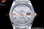 Rolex - DayDate 40mm Dia SS/SS Silv/Dia GSF A2836 Mod
