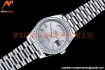 Rolex - DayDate 40mm Dia SS/SS Silv/Dia GSF A2836 Mod