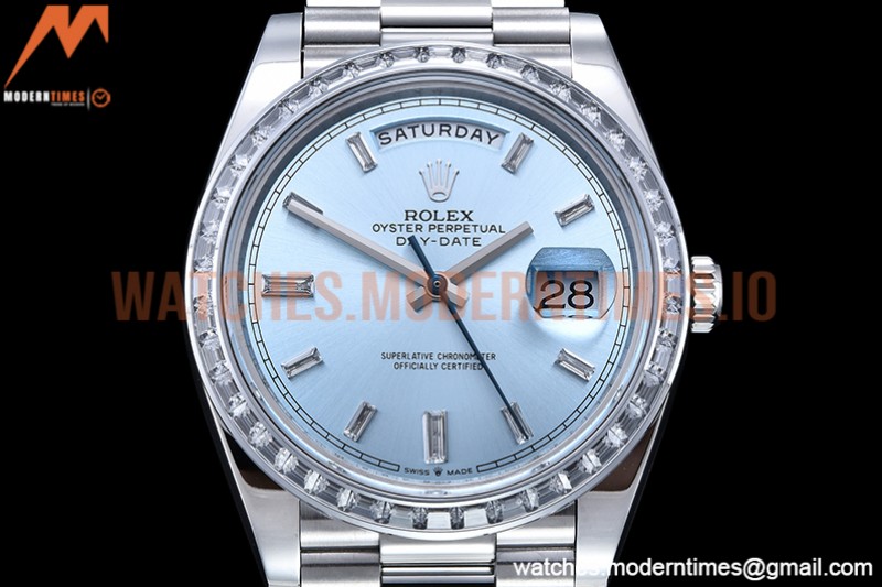 Rolex - DayDate 40mm Dia SS/SS L-Blue/Dia GSF A2836 Mod