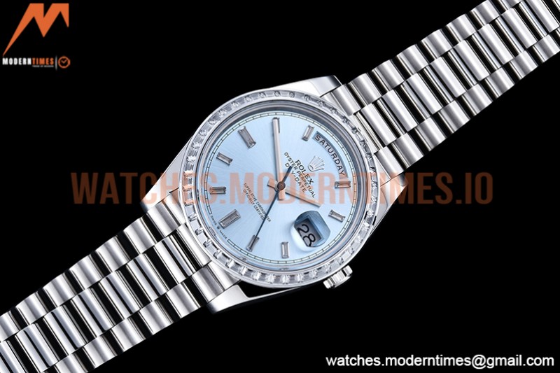 Rolex - DayDate 40mm Dia SS/SS L-Blue/Dia GSF A2836 Mod