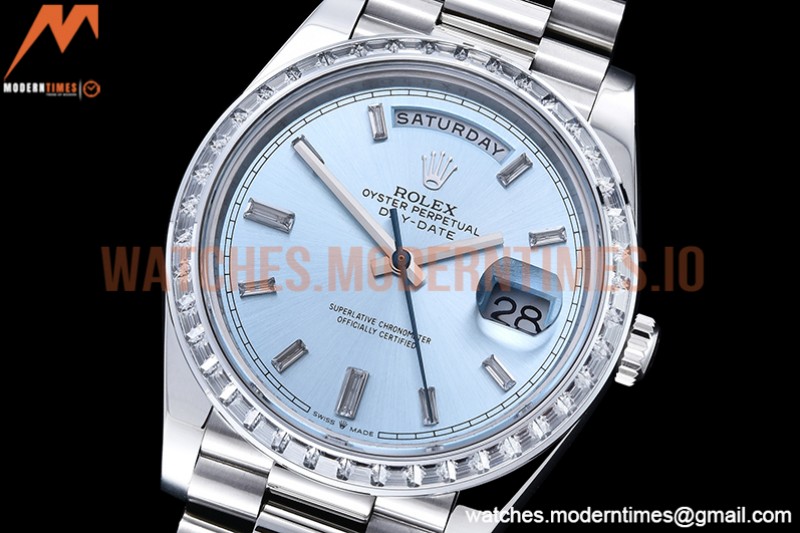 Rolex - DayDate 40mm Dia SS/SS L-Blue/Dia GSF A2836 Mod