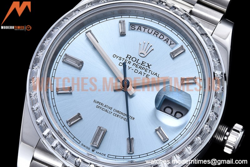 Rolex - DayDate 40mm Dia SS/SS L-Blue/Dia GSF A2836 Mod