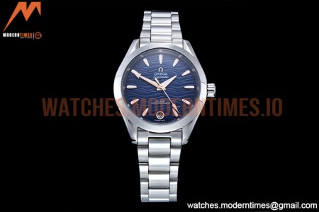 Omega - Aqua Terra Shades 34mm SS/SS P-Blue/RG A8F A2813
