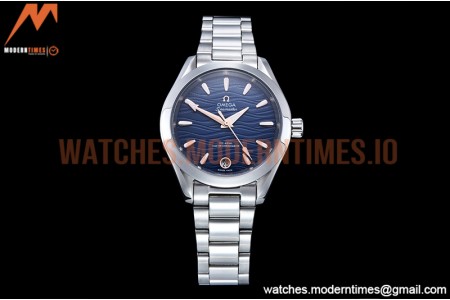Omega - Aqua Terra Shades 34mm SS/SS P-Blue/RG A8F A2813