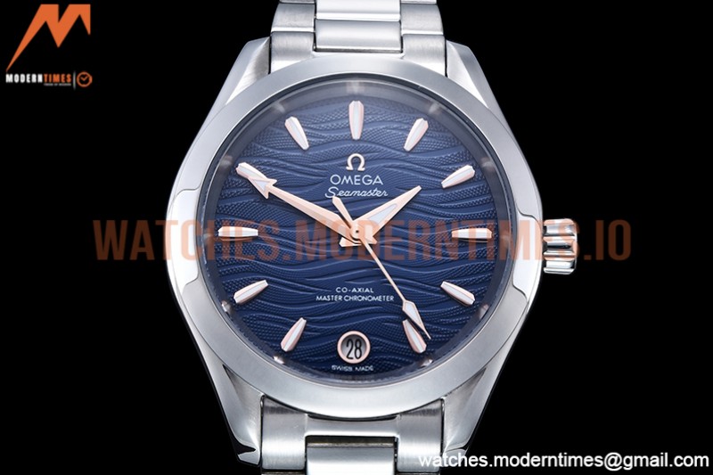 Omega - Aqua Terra Shades 34mm SS/SS P-Blue/RG A8F A2813