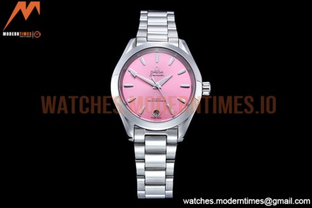 Omega - Aqua Terra Shades 34mm SS/SS Pink A8F A2813