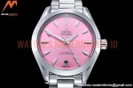 Omega - Aqua Terra Shades 34mm SS/SS Pink A8F A2813