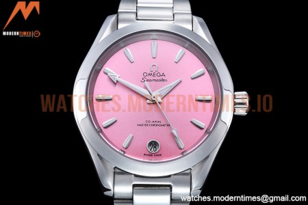 Omega - Aqua Terra Shades 34mm SS/SS Pink A8F A2813