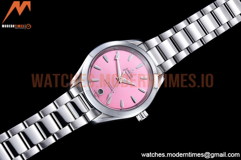 Omega - Aqua Terra Shades 34mm SS/SS Pink A8F A2813