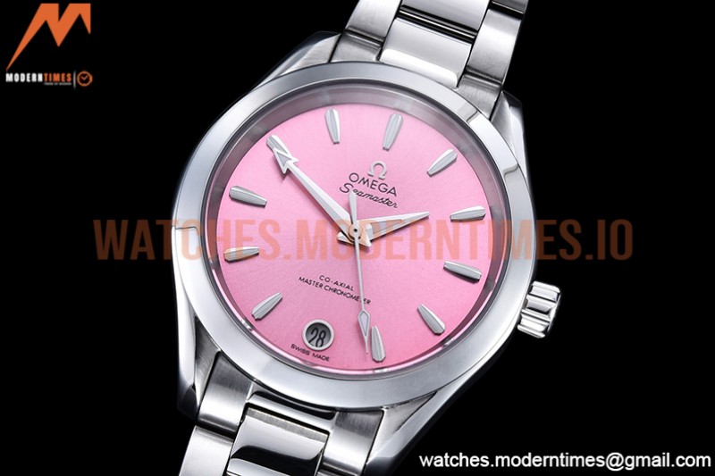 Omega - Aqua Terra Shades 34mm SS/SS Pink A8F A2813