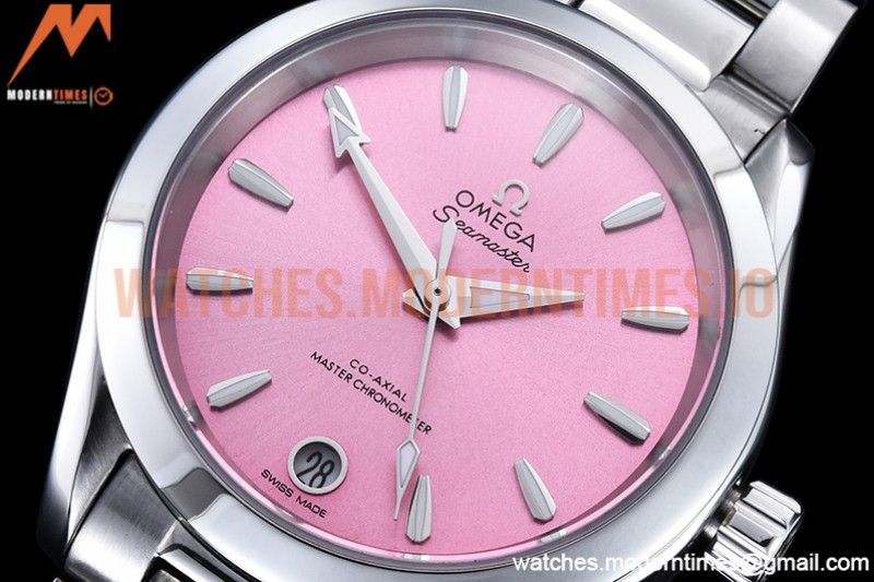 Omega - Aqua Terra Shades 34mm SS/SS Pink A8F A2813