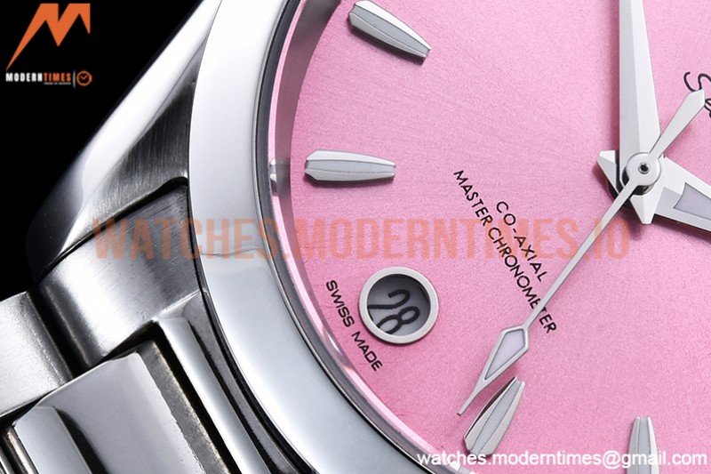 Omega - Aqua Terra Shades 34mm SS/SS Pink A8F A2813
