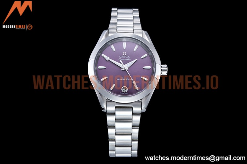 Omega - Aqua Terra Shades 34mm SS/SS Purple A8F A2813