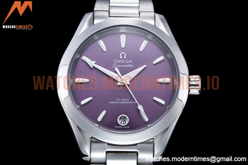 Omega - Aqua Terra Shades 34mm SS/SS Purple A8F A2813